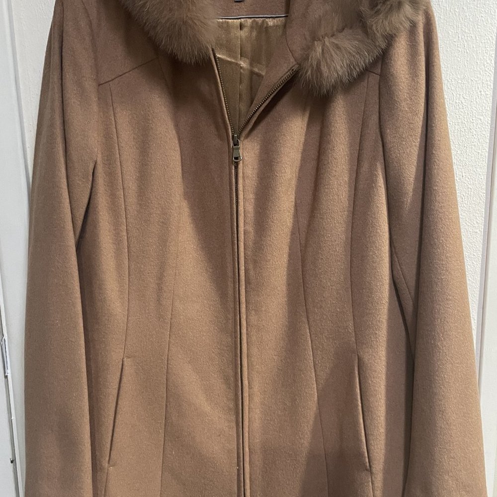 WOMENS FORECASTER OF BOSTON PLATINUM JACKET GENUINE FOX FUR HOOD SIZE 12